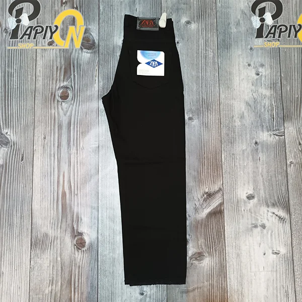 شلوار جین نیم بگ مردانه مشکی شلوار جین نیم بگ مردانه مشکی