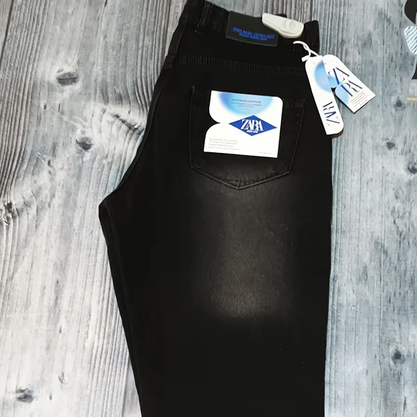 شلوار جین مام استایل مردانه زغالی شلوار جین مام استایل مردانه زغالی