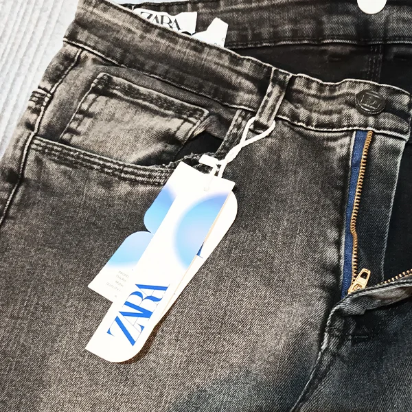 شلوار جین راسته مردانه طوسی شلوار جین راسته مردانه طوسی