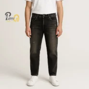 شلوار جین مام استایل مردانه زغالی